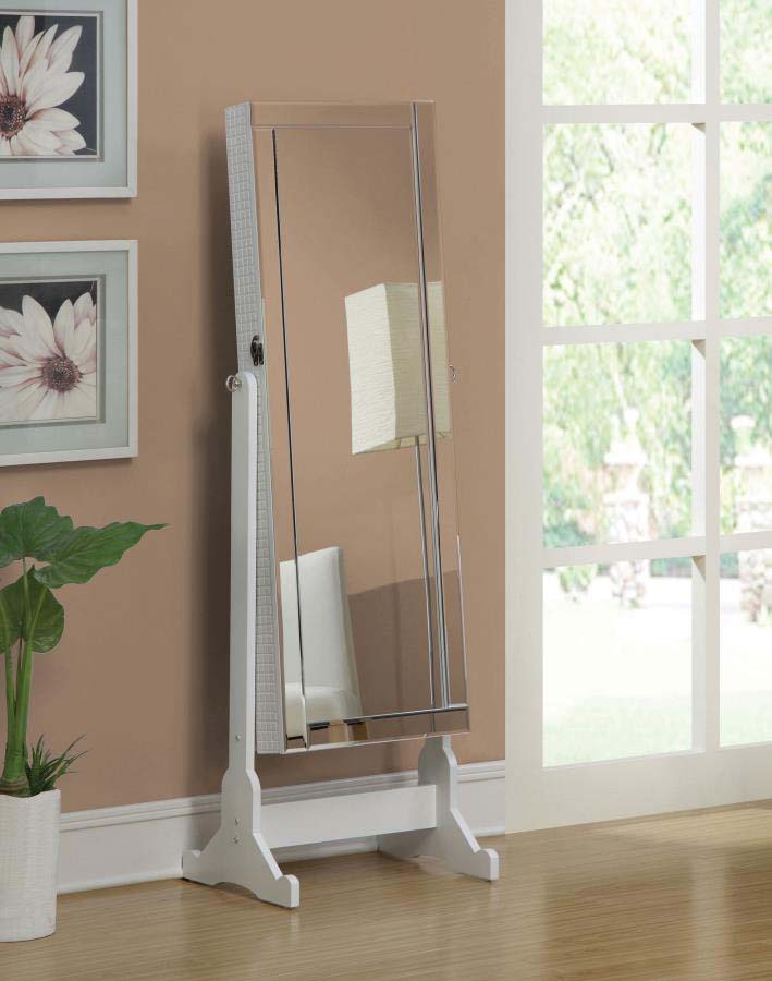 Zayas Jewelry Storage Cheval Mirror by Coaster