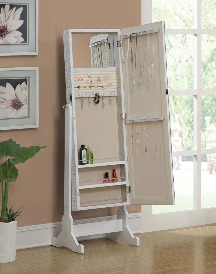 Zayas Jewelry Storage Cheval Mirror by Coaster