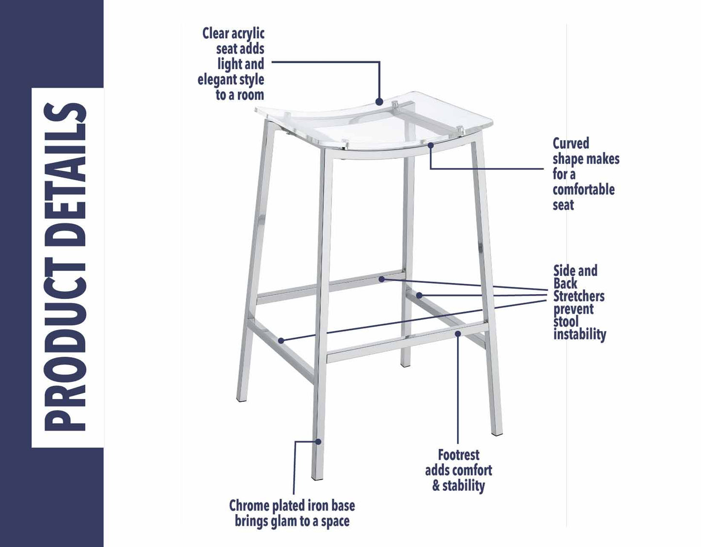 Zena Bar Stool (includes 1 stool) by Steve Silver