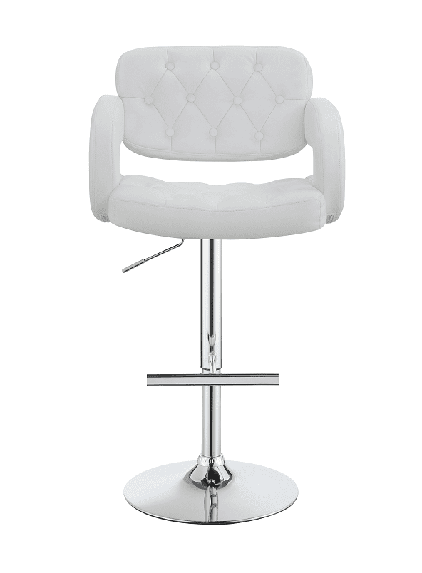 Brandi White Bar Stool by Coaster (includes 1 bar stool)
