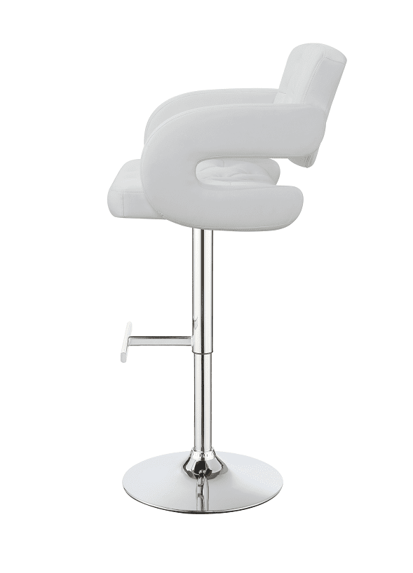 Brandi White Bar Stool by Coaster (includes 1 bar stool)