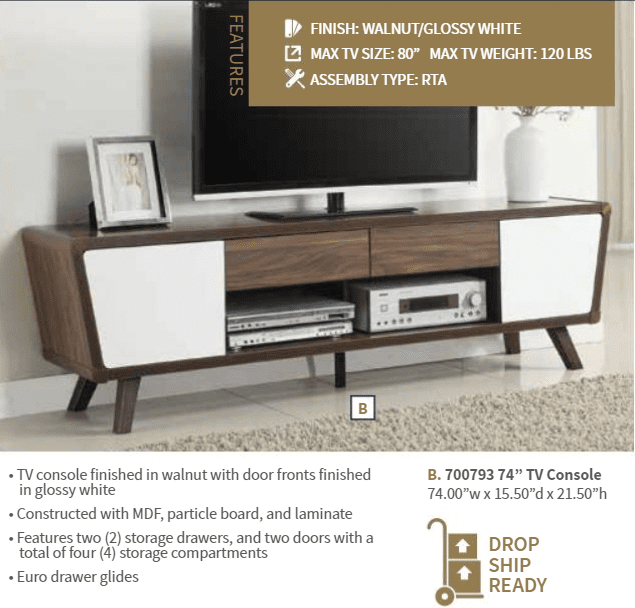 Alvin TV Console by Coaster