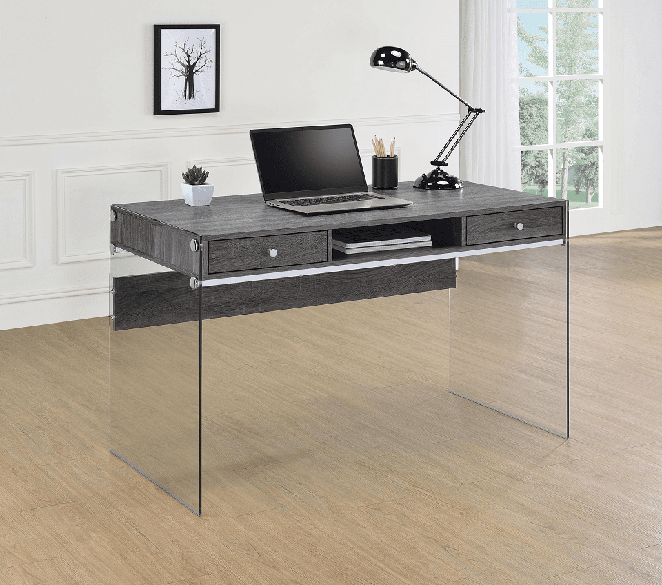 Dobrev Weathered Grey Desk by Coaster