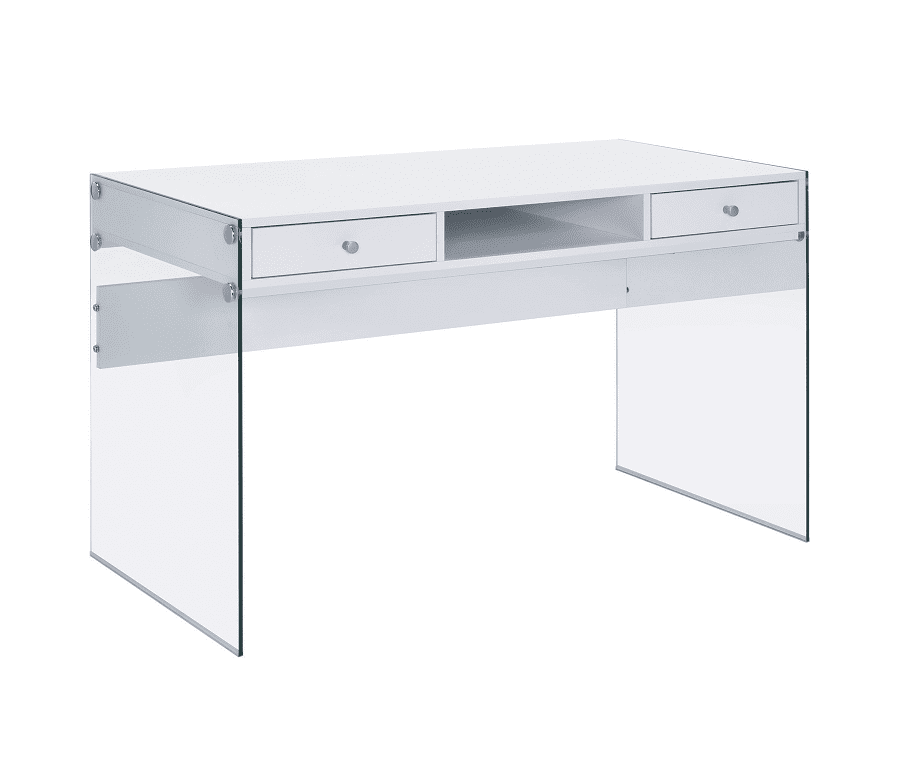 Dobrev White Desk by Coaster