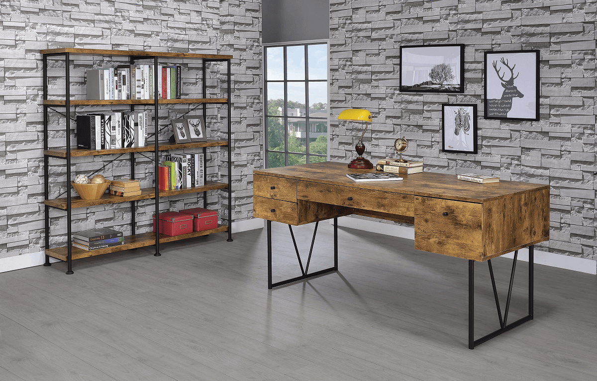 Analiese Antique Nutmeg Open Bookcase by Coaster