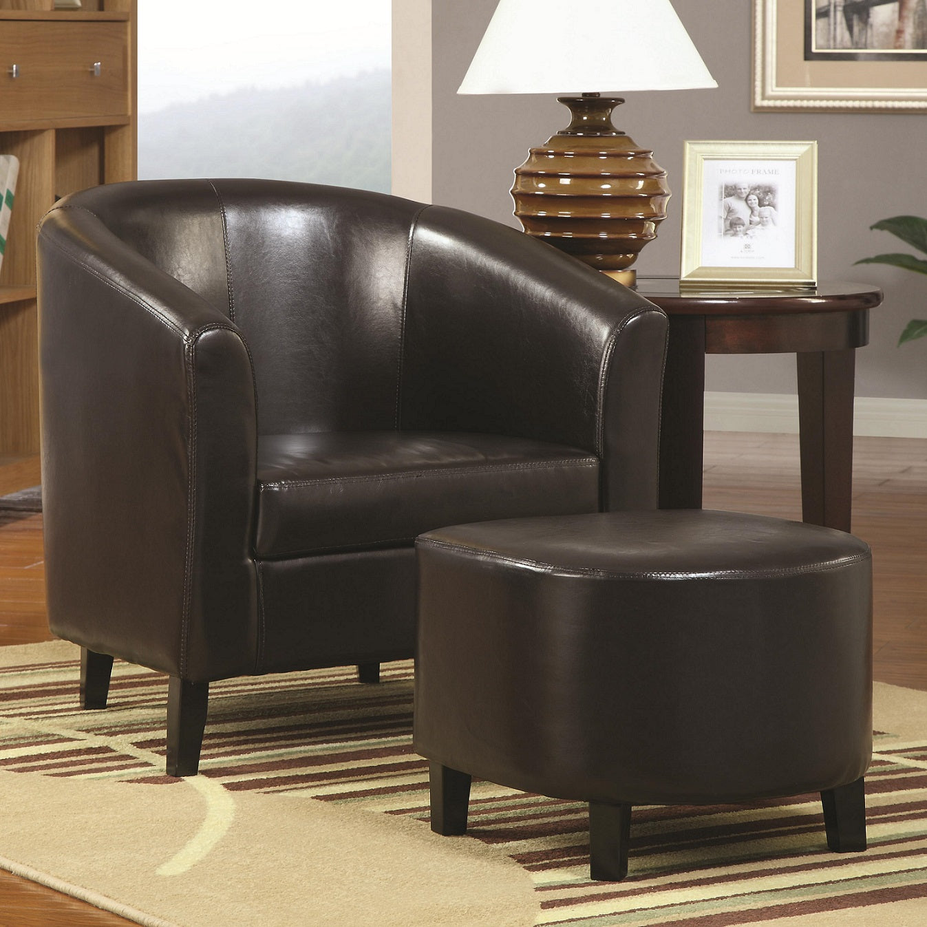 Ansel Accent Chair and Ottoman by Coaster