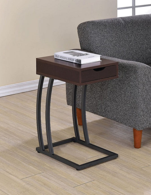 Troy Cappuccino Snack Table with Drawer by Coaster