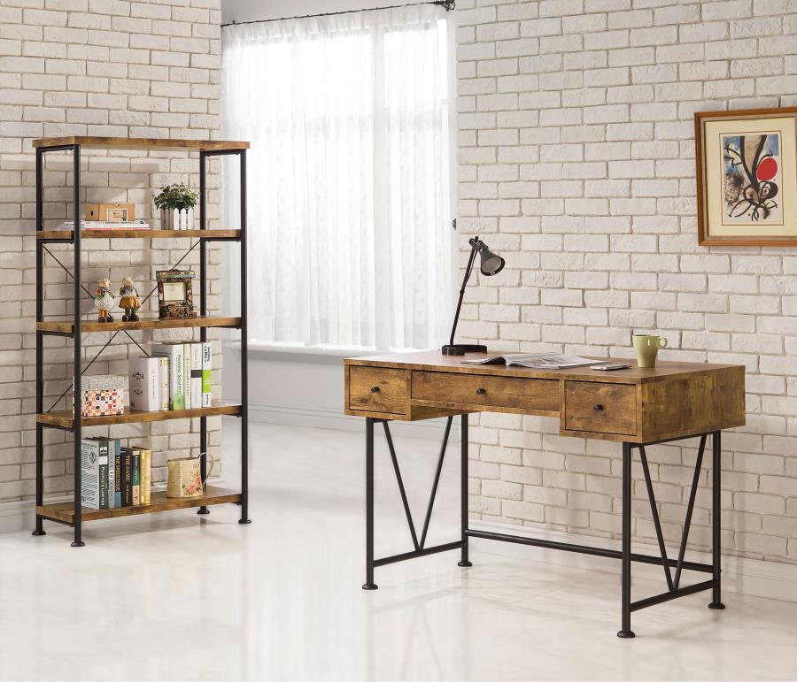 Analiese Antique Nutmeg 3-Drawer Writing Desk by Coaster