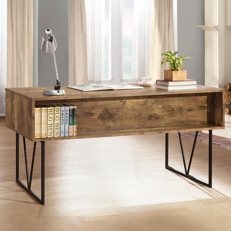 Analiese Antique Nutmeg 4-Drawer Writing Desk by Coaster