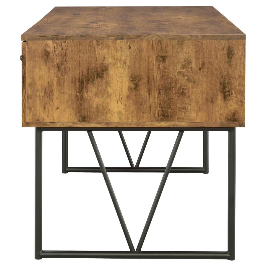 Analiese Antique Nutmeg 4-Drawer Writing Desk by Coaster