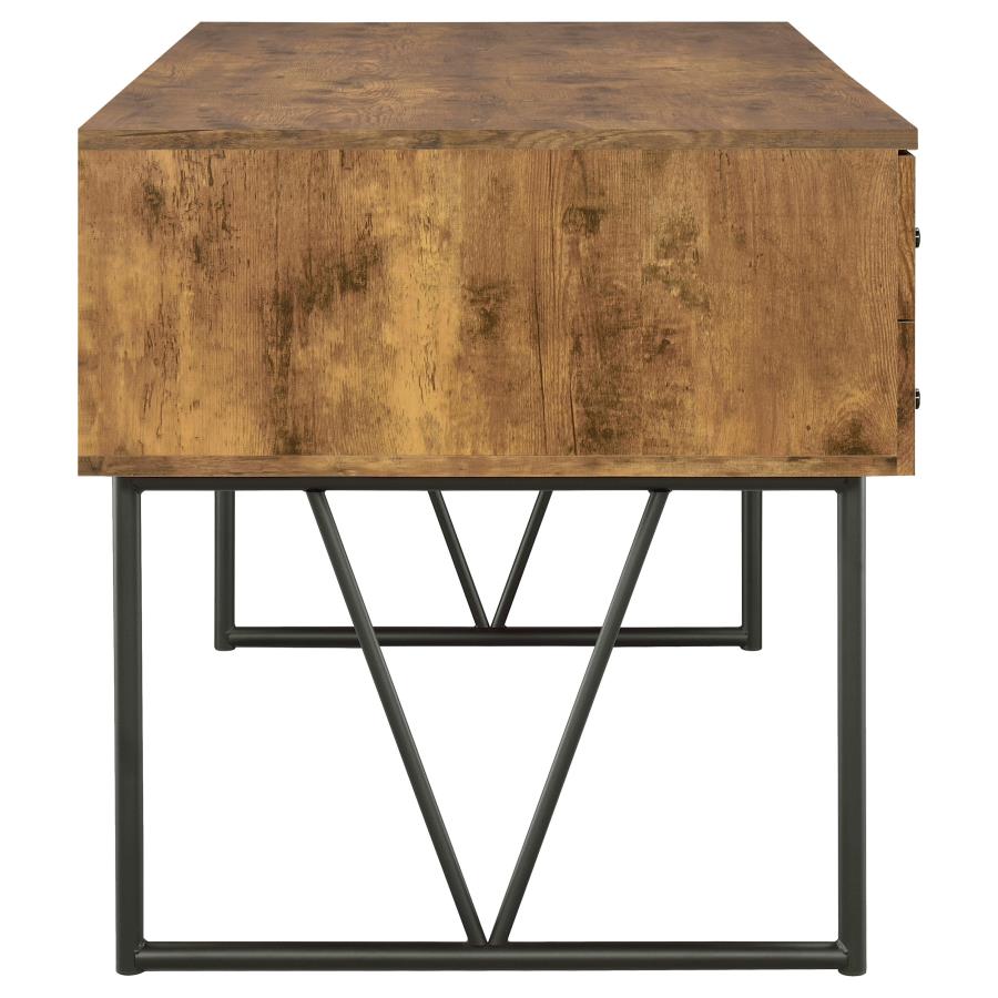 Analiese Antique Nutmeg 4-Drawer Writing Desk by Coaster