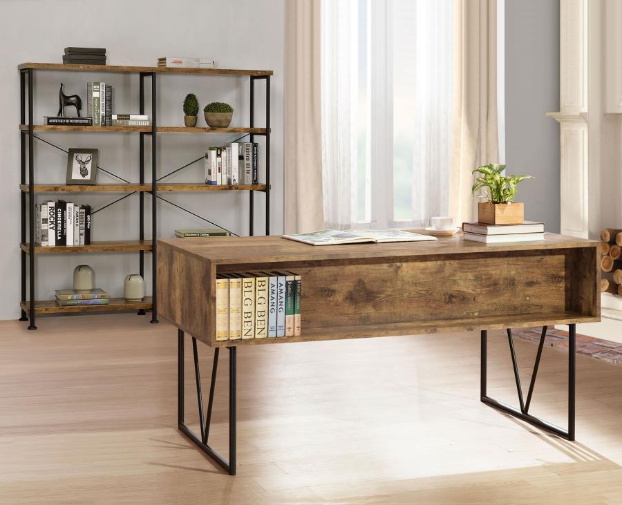 Analiese Antique Nutmeg 4-Drawer Writing Desk by Coaster