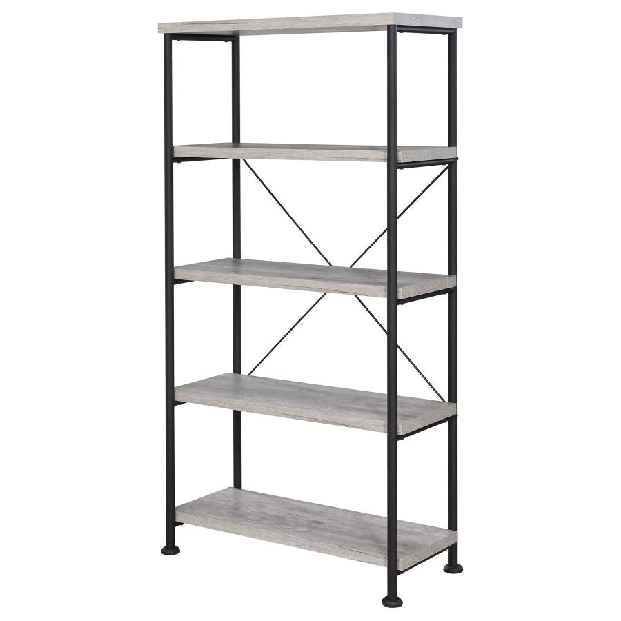 Analiese Grey Driftwood Bookcase by Coaster