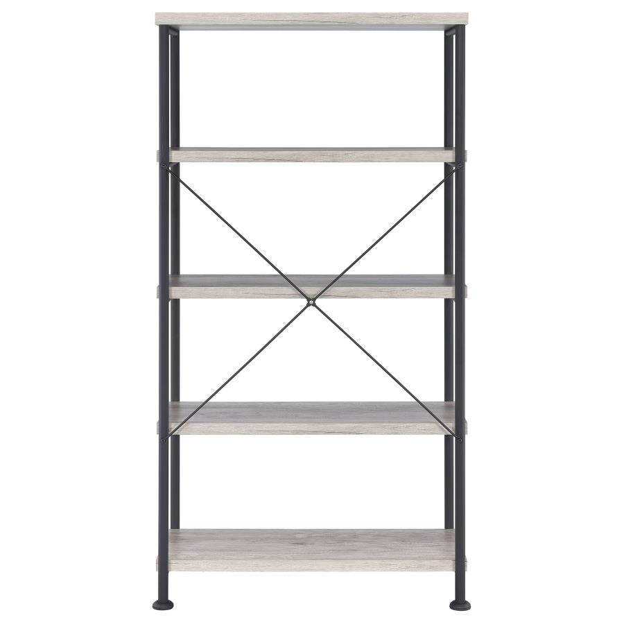 Analiese Grey Driftwood Bookcase by Coaster