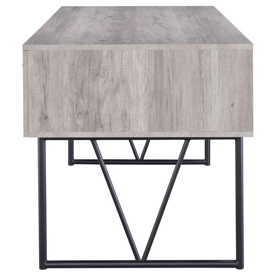 Analiese Grey Driftwood 4-Drawer Writing Desk by Coaster
