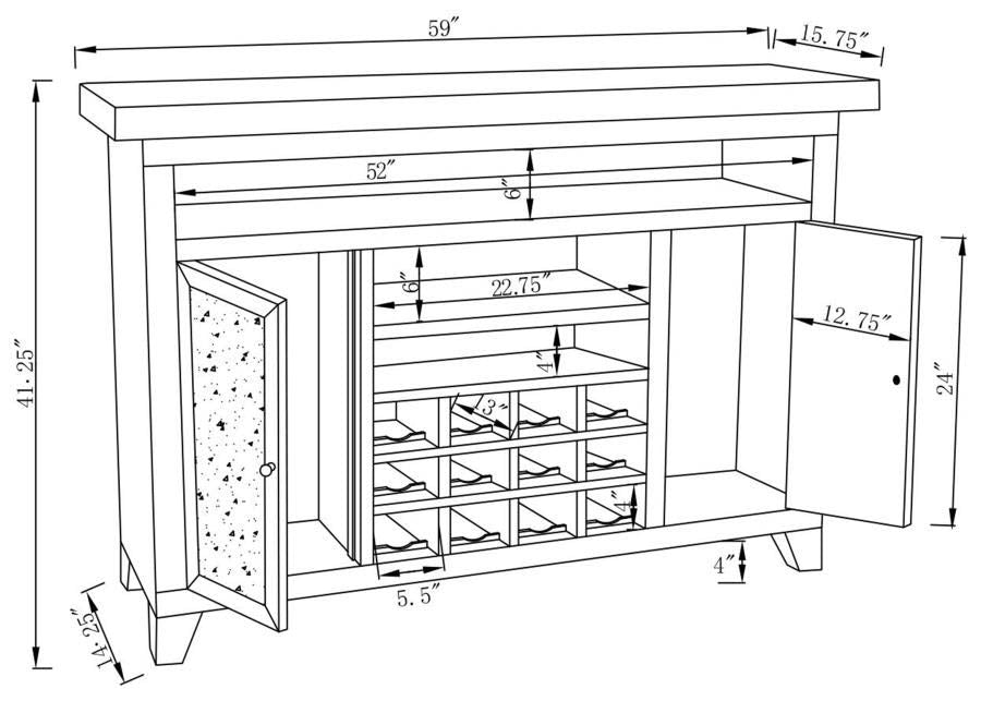 Melinda Wine Cabinet by Coaster
