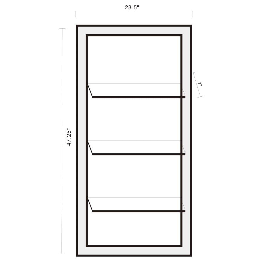 Oriel 3-Shelf Wall Mirror by Coaster