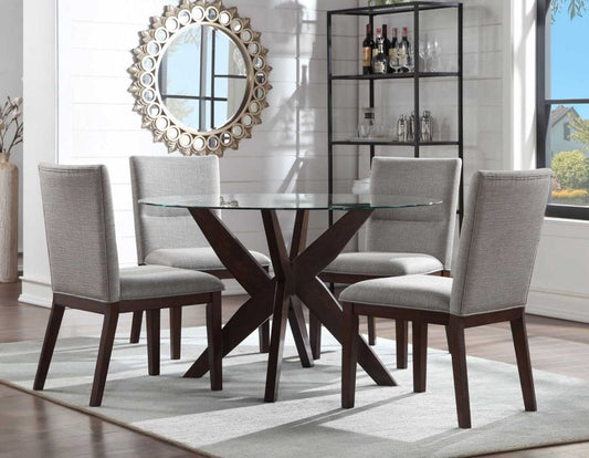 Amalie Camel Dining Set (table and 4 chairs) by Steve Silver