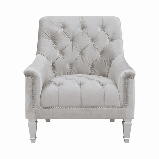 Avonlea Grey Velvet Chair by Coaster