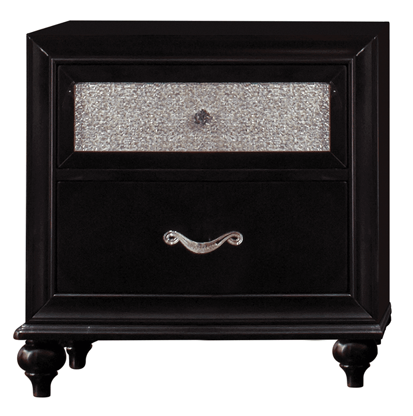 Barzini Grey/Black Nightstand by Coaster