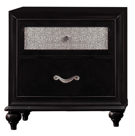 Barzini Grey/Black Nightstand by Coaster