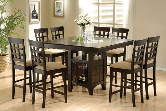 Gabriel Counter Height Set (table and 8 chairs) by Coaster