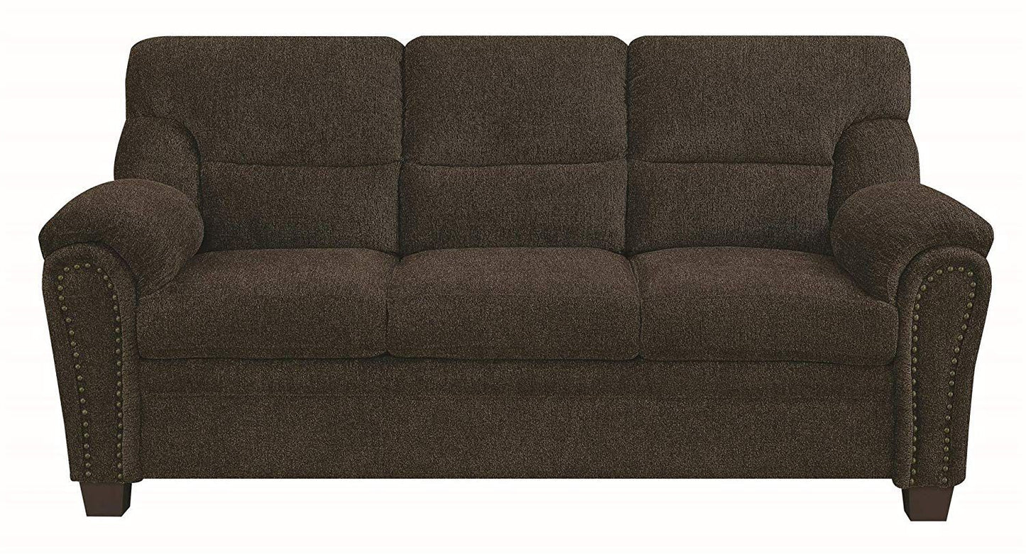 Clementine Brown Sofa and Love Seat by Coaster