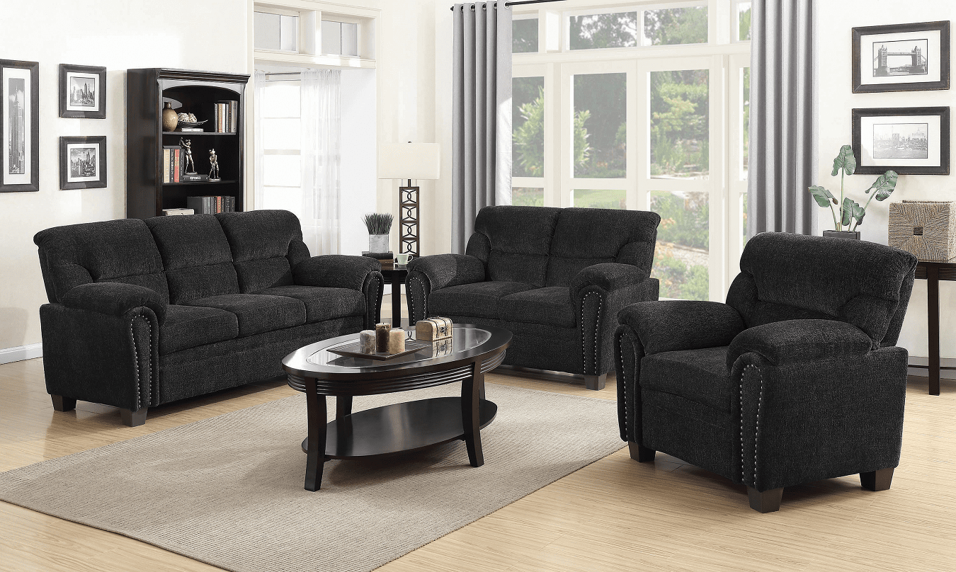 Clementine Graphite Love Seat by Coaster