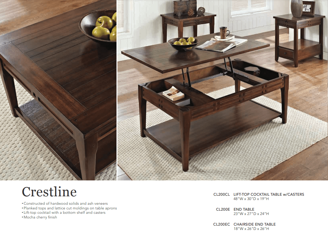 Crestline Lift-Top Coffee Table by Steve Silver