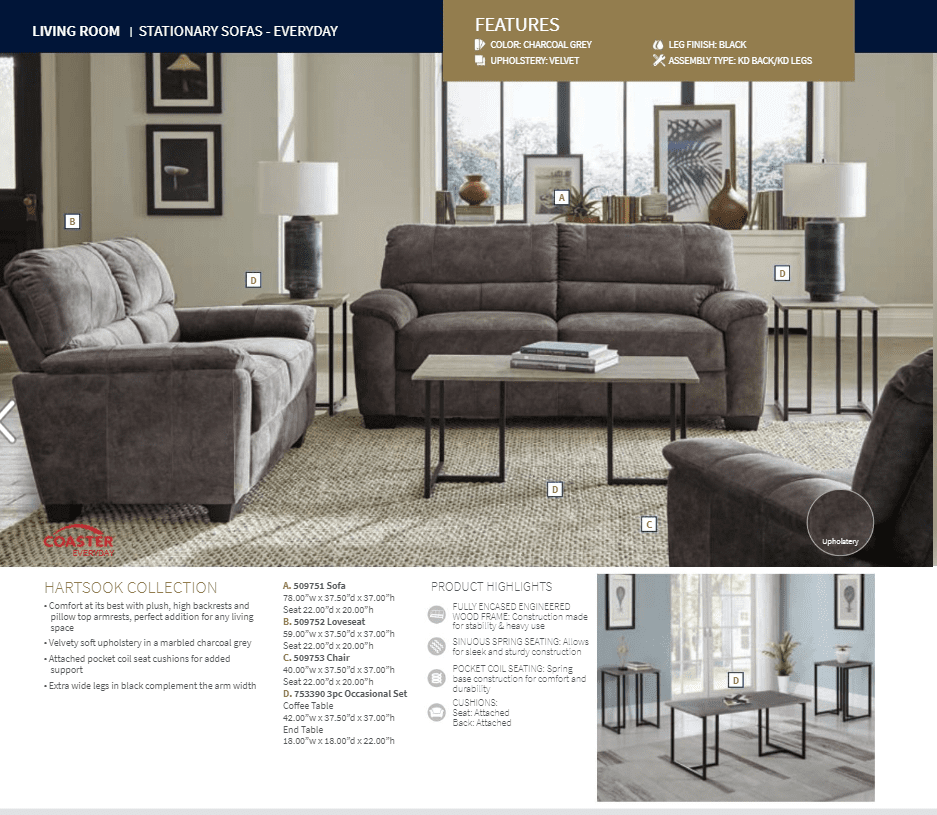 Hartsook Love Seat by Coaster