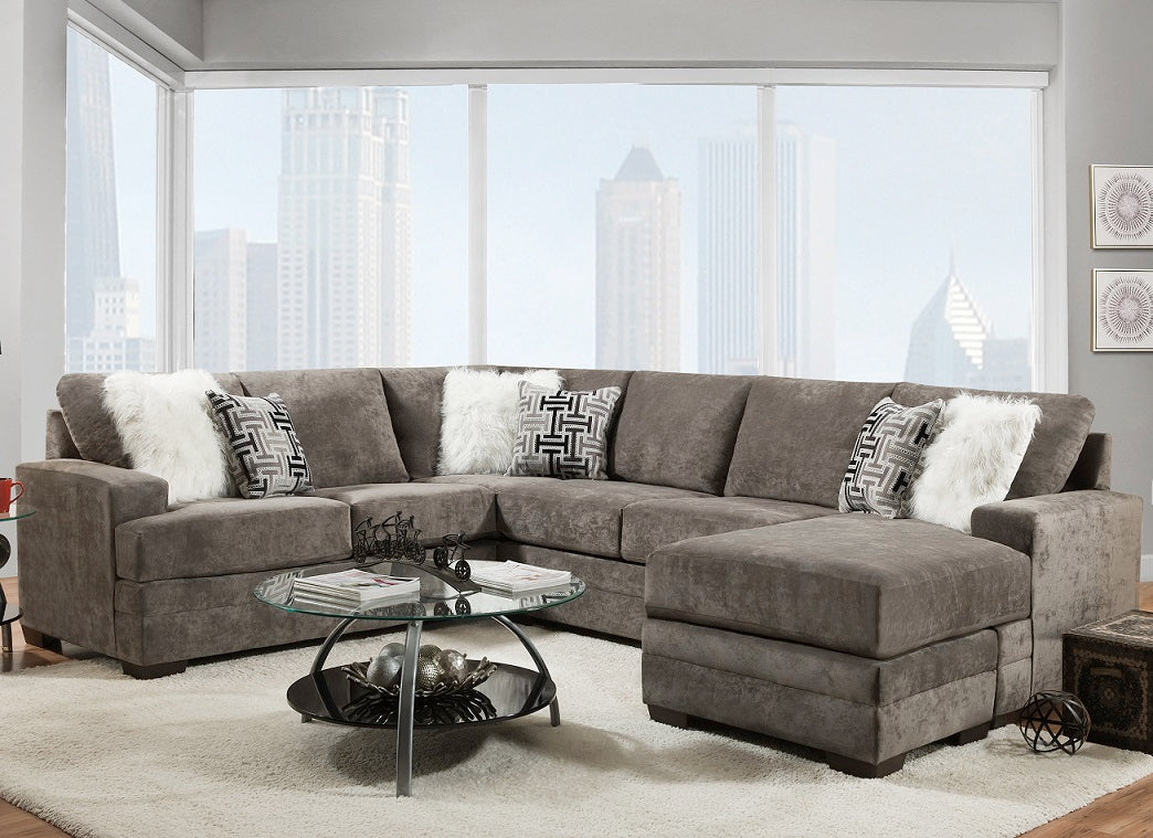 Hearth Charcoal Sectional from Delta