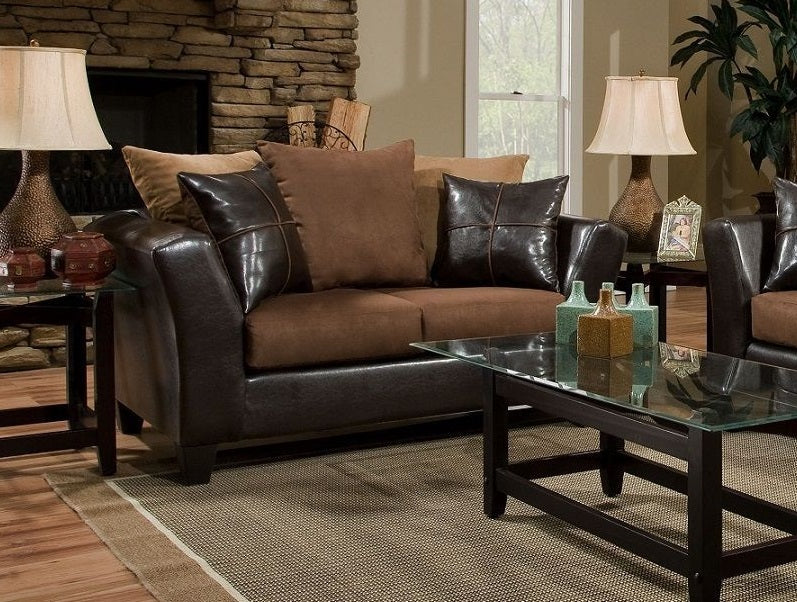 Jefferson Chocolate Love Seat by Delta