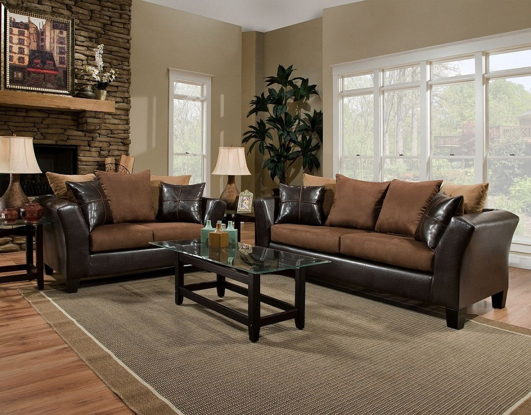 Jefferson Chocolate Sofa by Delta