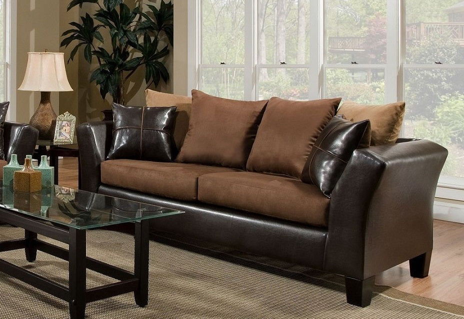 Jefferson Chocolate Sofa by Delta