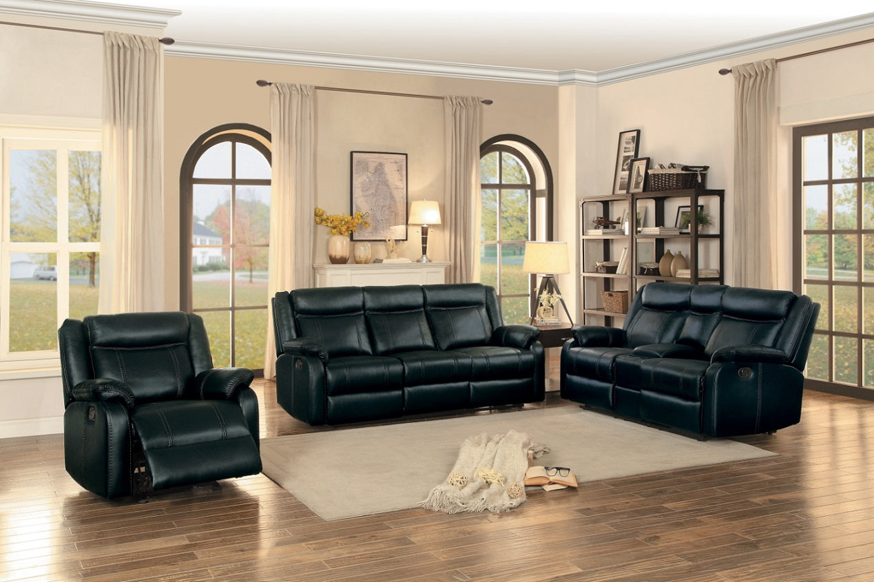 Jude Black Reclining Sofa by Home Elegance