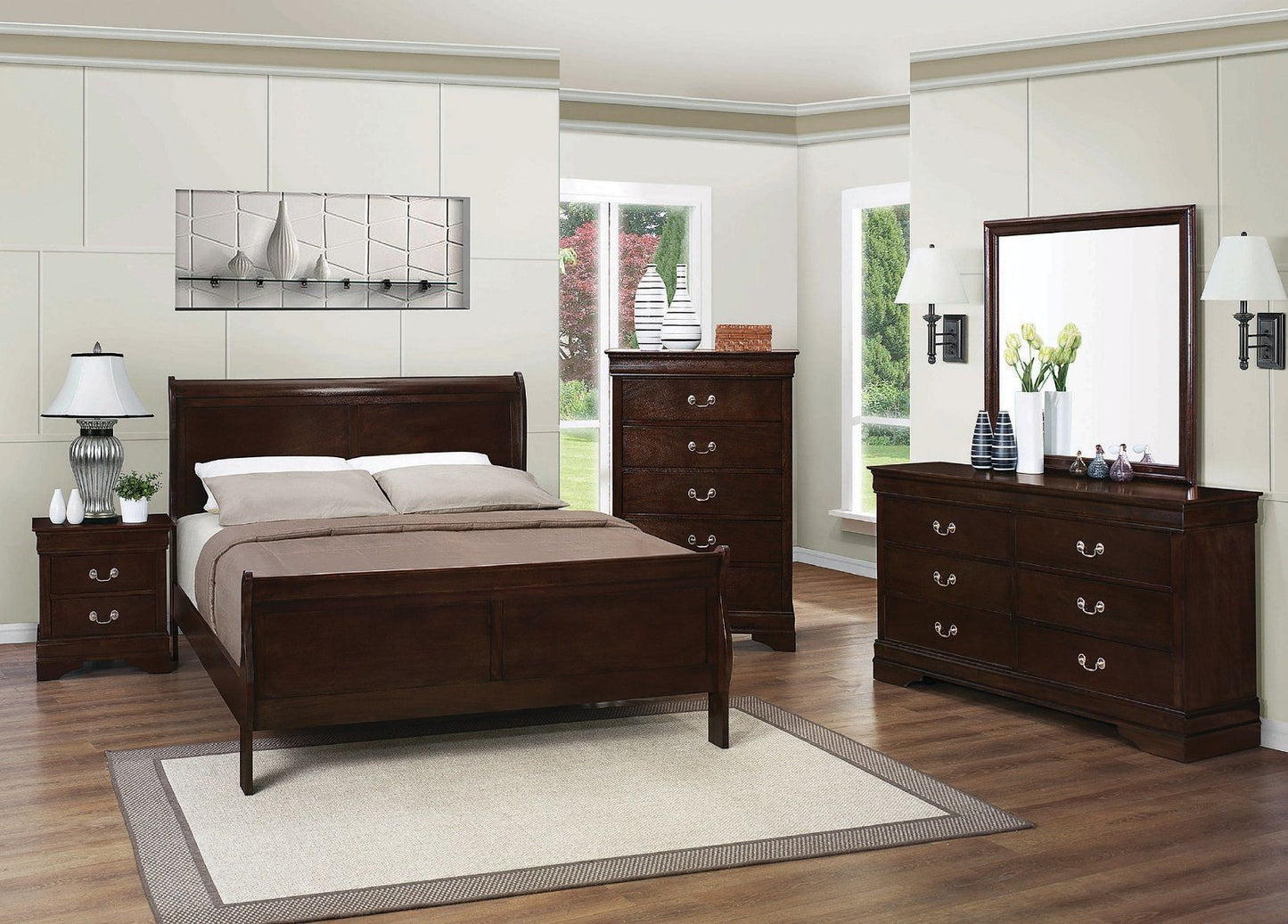 King Louis Philippe Cappuccino Bed Frame by Coaster