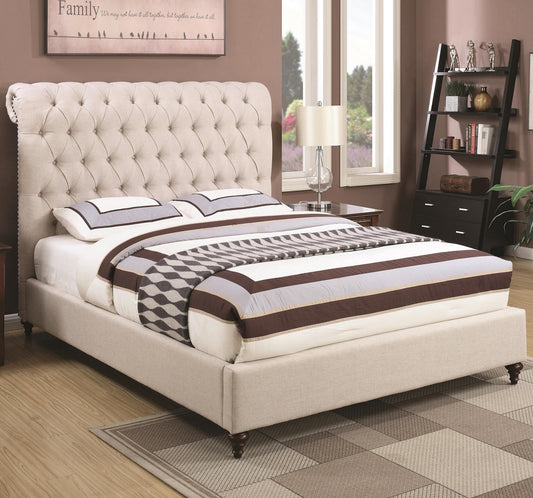 King Devon Beige Bed Frame by Coaster