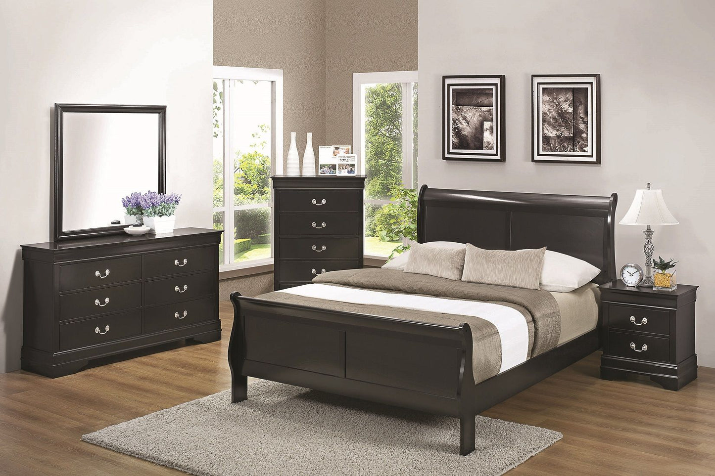 Louis Philippe Black Dresser by Coaster