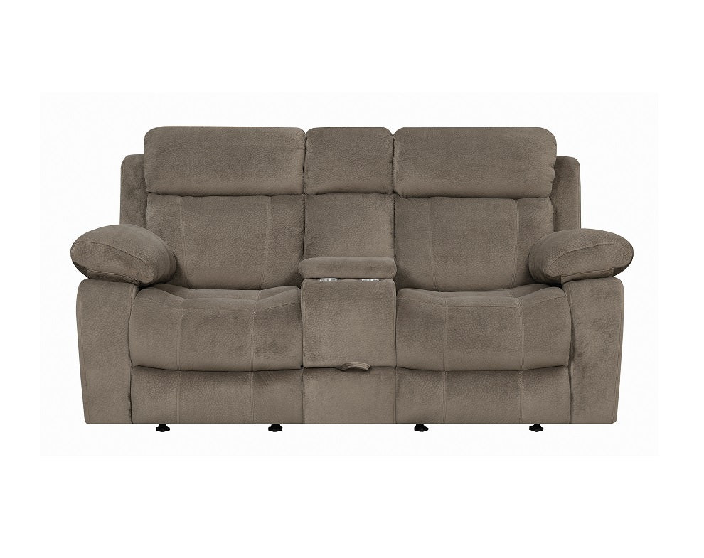 MyLeene Mocha Reclining Glider Love Seat by Coaster