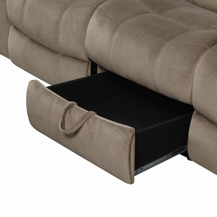 MyLeene Mocha Reclining Sofa by Coaster