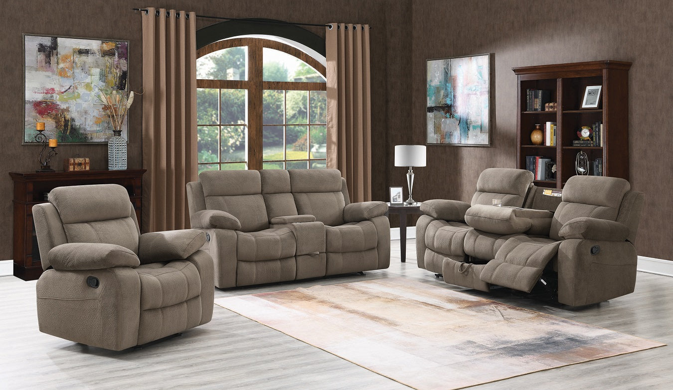 MyLeene Mocha Reclining Sofa by Coaster