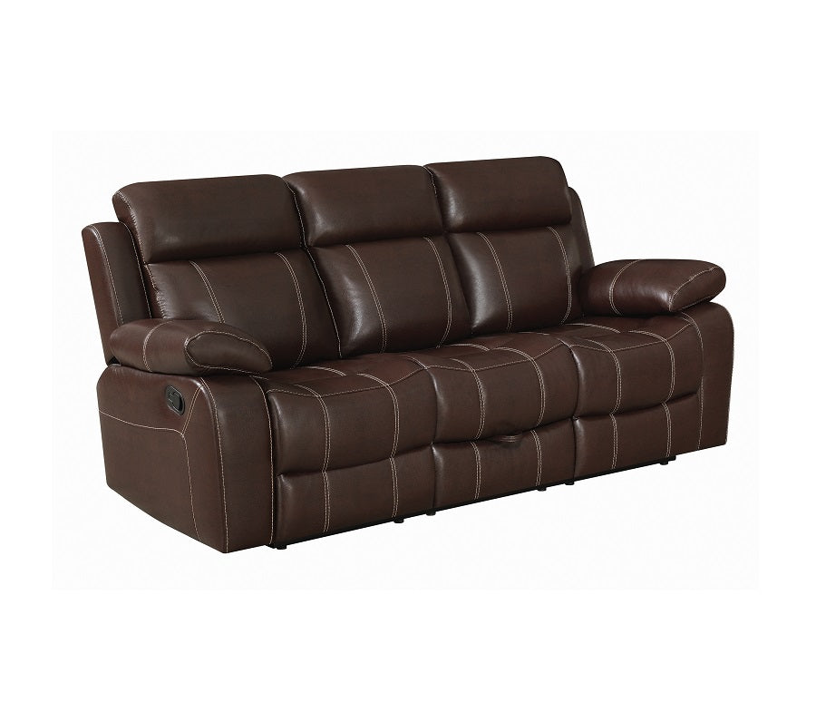 MyLeene Chestnut Reclining Sofa by Coaster
