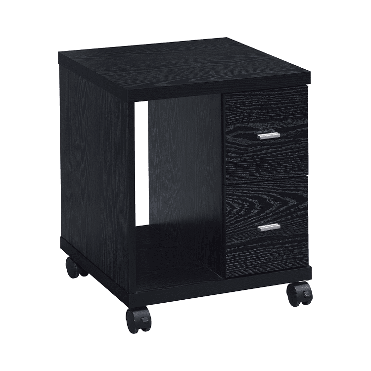 Russell Black 2-Drawer CPU/Printer Stand by Coaster