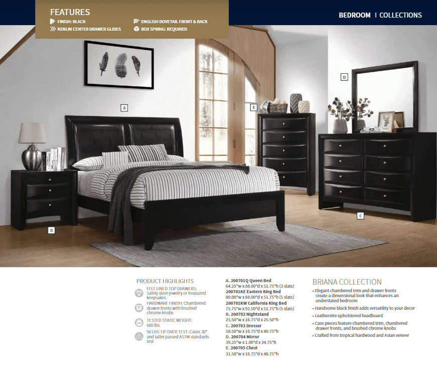 Queen Briana Bed Frame by Coaster