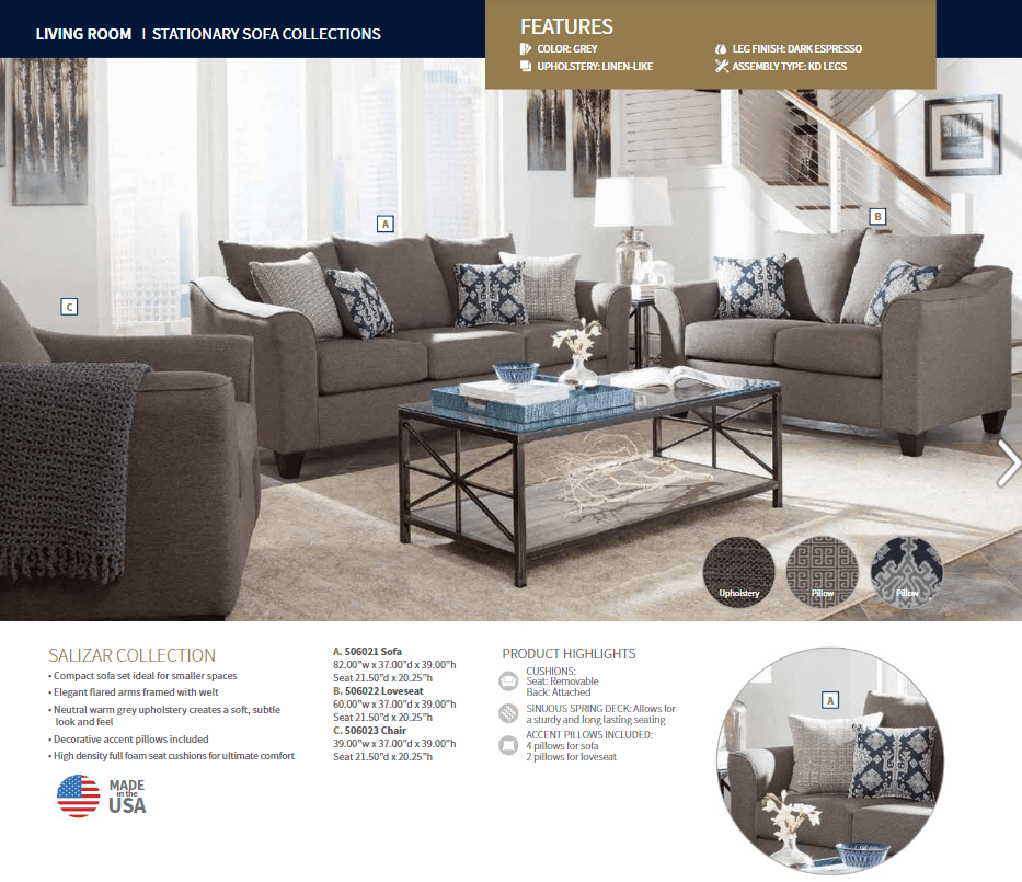 Salizar Sofa and Love Seat by Coaster