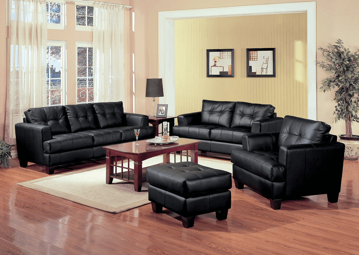 Samuel Black Ottoman by Coaster