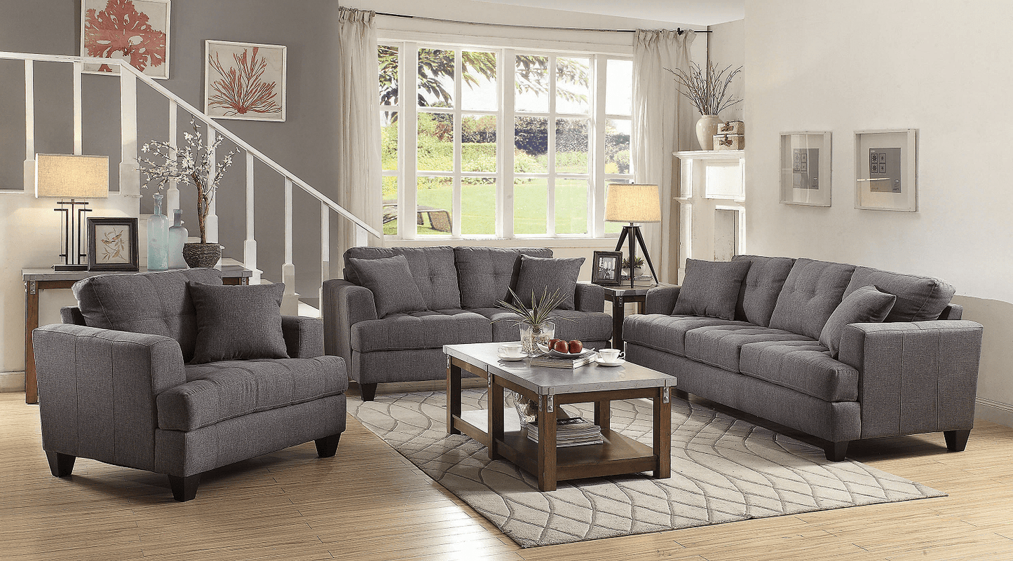 Samuel Charcoal Sofa by Coaster