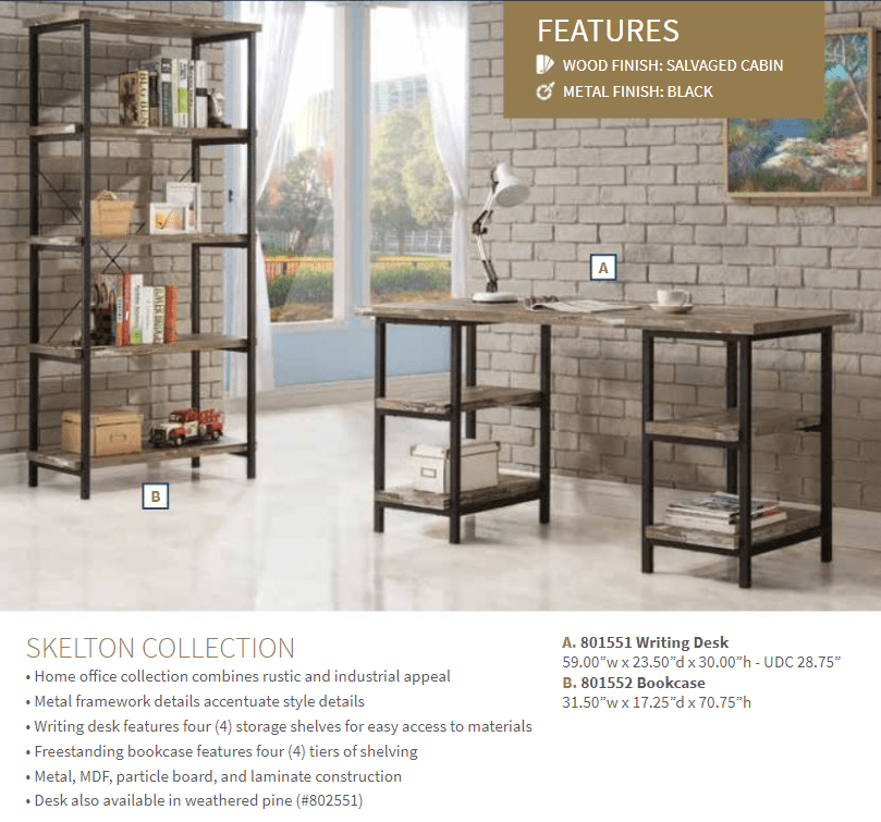 Kemper Salvaged Cabin Bookcase by Coaster