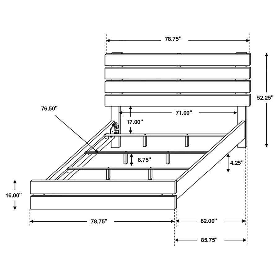 King Brantford Coastal White Bed Frame by Coaster