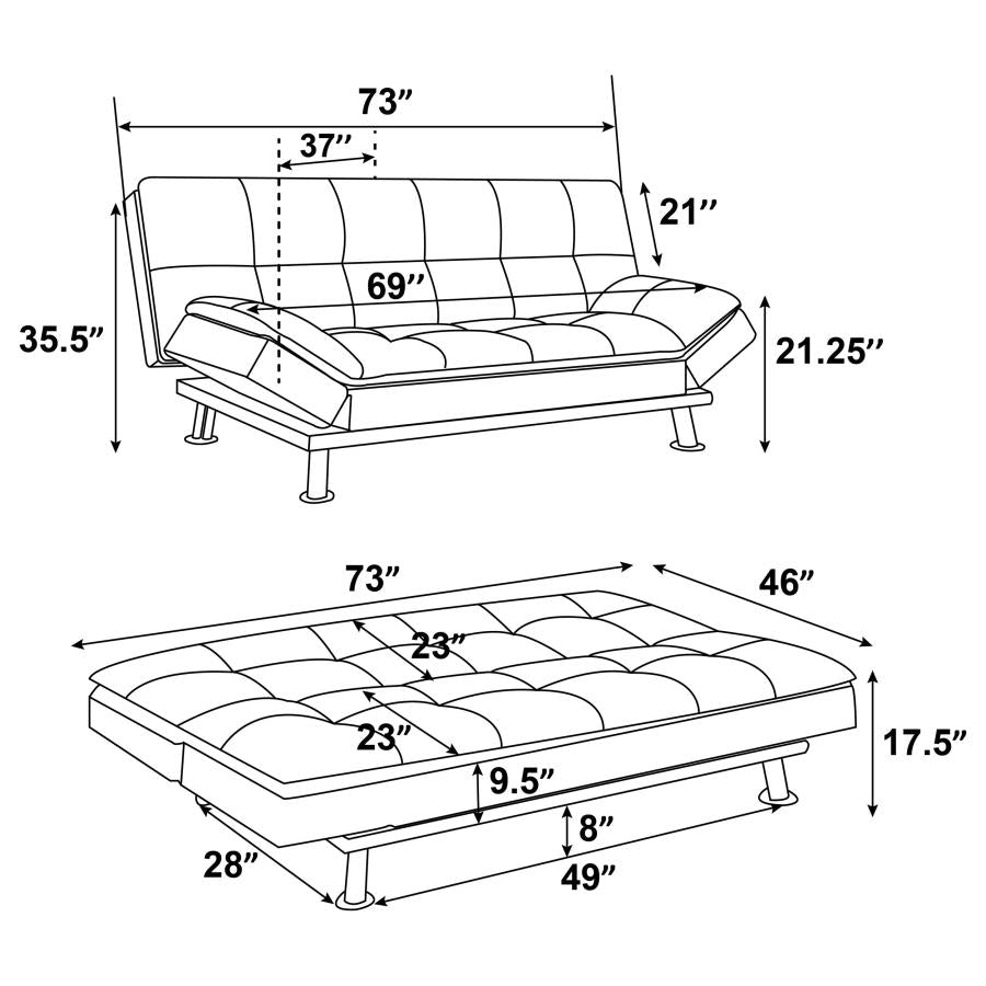 Dilleston Black Sofa Bed By Coaster – Dallas Furniture Online